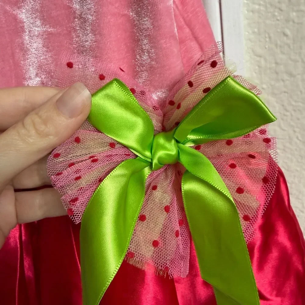 Pink Strawberry Shortcake Costume Dress Halloween Dress Up Play Time size 3 - 6
